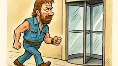 Barzelletta: Chuck Norris sbatte una porta girevole