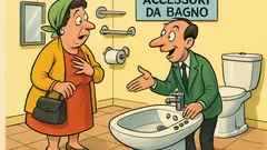Barzelletta: Una casalinga entra in negozio bagno