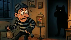 Barzelletta: Notte fonda, un ladro entra in casa