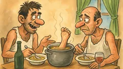 Barzelletta: Un cannibale invita un amico a cena