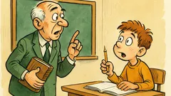 Barzelletta: Il professore, a scuola: «Ortis?»