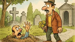 Barzelletta: Un tizio va al cimitero...