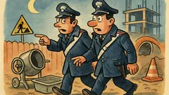Barzelletta: Due carabinieri al cantiere, di notte