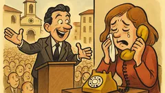 Barzelletta: parlare in piazza o al telefono?