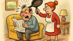 Barzelletta: Un tipo legge, padellata in arrivo