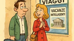 Barzelletta: «Amore, una vacanza intelligente?»
