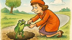 Barzelletta: una donna trova una rana nella buca