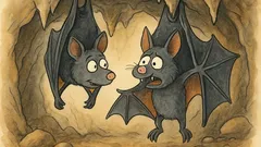 Barzelletta: due pipistrelli chiacchierano nella grotta