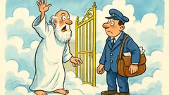 Barzelletta: in Paradiso parla il postino