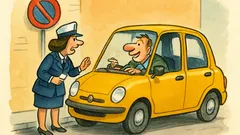 Barzelletta: Un uomo parcheggia in divieto…