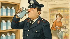 Barzelletta: Carabiniere, latte e scritta «Aprire qua»