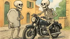 Barzelletta: Due scheletri vanno in moto...