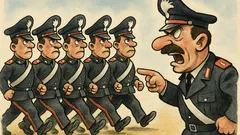 Barzelletta: Un maresciallo dei carabinieri in marcia