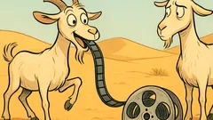 Barzelletta: Due capre nel deserto trovano un film