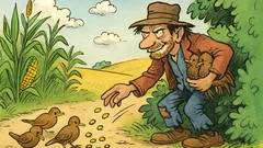 Barzelletta: Un vagabondo affamato nel campo di mais