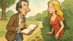 Barzelletta: Un poeta vede una ragazza nel parco