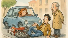 Barzelletta: Una ragazza investe un motociclista