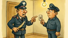 Barzelletta: Comandante e appuntato entrano in una stanza