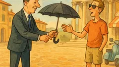 Barzelletta: il banchiere presta l’ombrello col sole