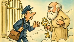 Barzelletta: In Paradiso, arriva il postino