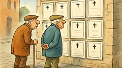 Barzelletta: Due vecchietti davanti ai necrologi