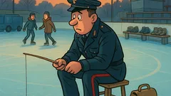 Barzelletta: un carabiniere pesca sul ghiaccio...