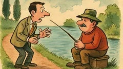 Barzelletta: un tizio vede una canna senza fili