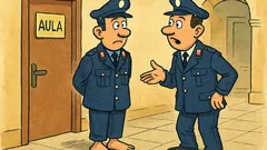 Barzelletta: Un carabiniere nota un collega scalzo