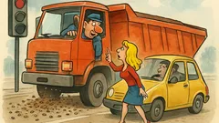 Barzelletta: Camionista al semaforo, arriva una bionda