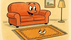 Barzelletta: Un divano parla a un tappeto