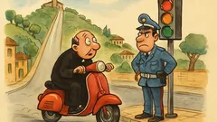 Barzelletta: Un prete sfreccia in Vespa
