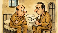 Barzelletta: Un carcerato fa le parole crociate…