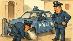 Barzelletta: una pattuglia si schianta al paletto