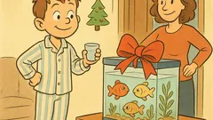 Barzelletta: Pierino riceve un acquario a Natale