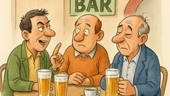Barzelletta: Tre amici al bar, uno tace…