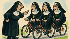 Barzelletta: alcune suore in bici urlano...