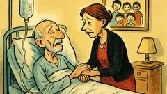 Barzelletta: Un marito morente chiama la moglie