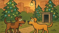 Barzelletta: Due cani a Milano sotto Natale
