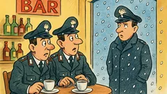 Barzelletta: Due carabinieri al bar, nevica