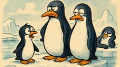 Barzelletta: Un pinguino chiede: «Sono pinguino davvero?»