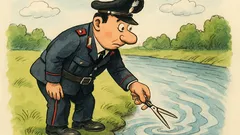 Barzelletta: Un carabiniere con forbici al fiume