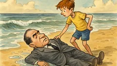 Barzelletta: Johnny Crane salva Nixon in spiaggia