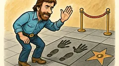 Barzelletta: Quando Chuck Norris lasciò impronte nel cemento
