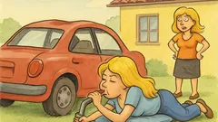 Barzelletta: Una bionda dal carrozziere con tetto ammaccato