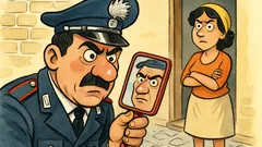 Barzelletta: Un carabiniere trova uno specchio