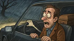 Barzelletta: Un tizio fa autostop nella tempesta