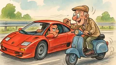 Barzelletta: Un tizio in Lamborghini a tavoletta…