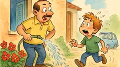 Barzelletta: Pierino ansimante: «Papà, ti hanno rubato…»