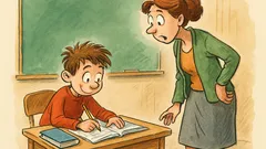 Barzelletta: La maestra sorprende Pierino che scrive