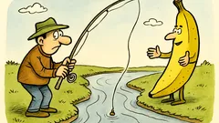 Barzelletta: Sulla riva del fiume pesca...